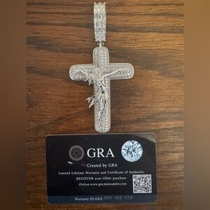 Silver 925 Cross Moissanite Jesus
